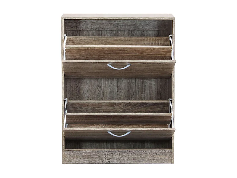 MilaniHome.it - Scarpiera Con 2 Ante In Legno Di Design Porta Scarpe Di Alta Qualità, Cm 60x24x80 H Colore: Marronedi coloreMarrone