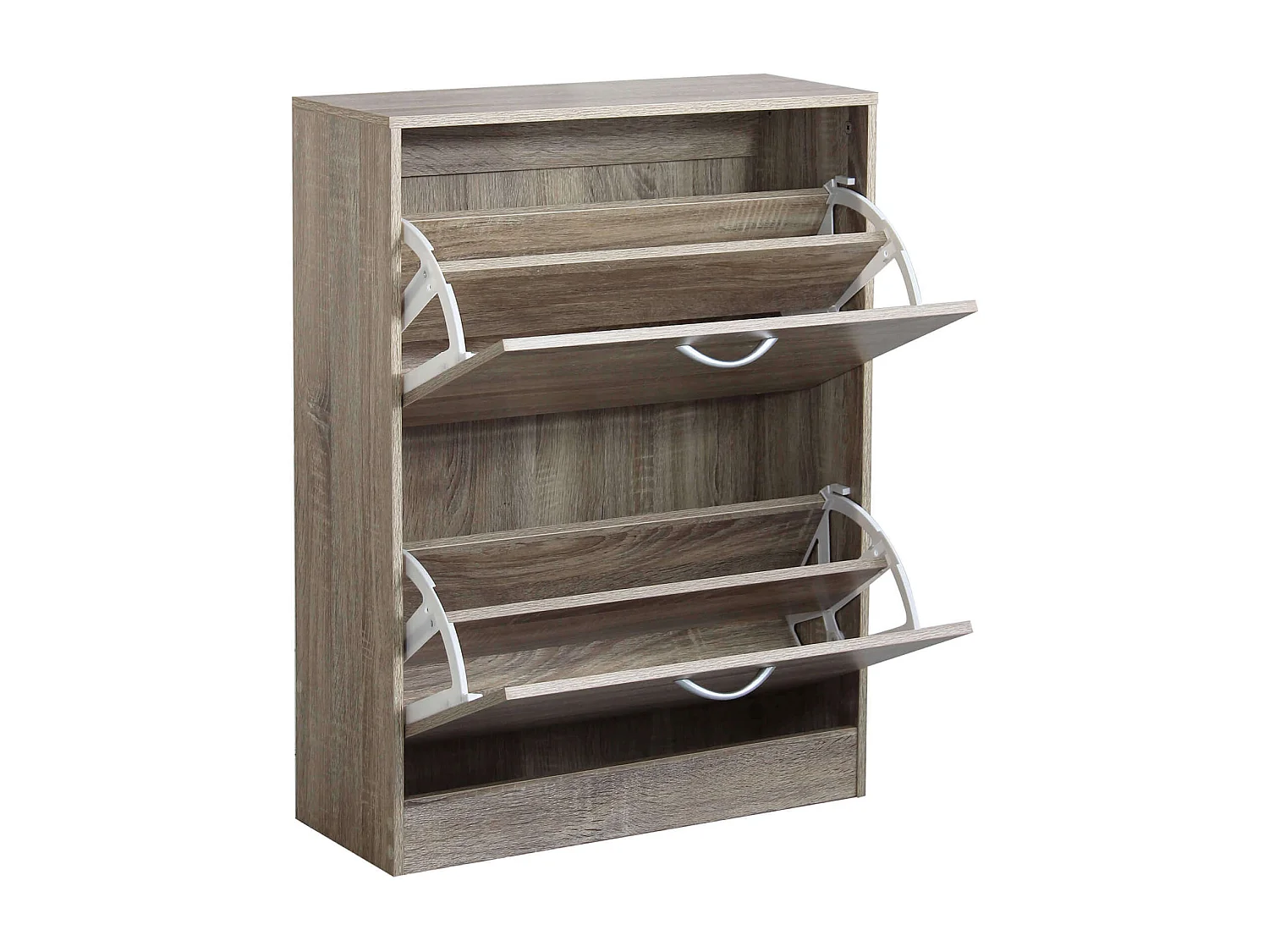 MilaniHome.it - Scarpiera Con 2 Ante In Legno Di Design Porta Scarpe Di Alta Qualità, Cm 60x24x80 H Colore: Marronedi coloreMarrone