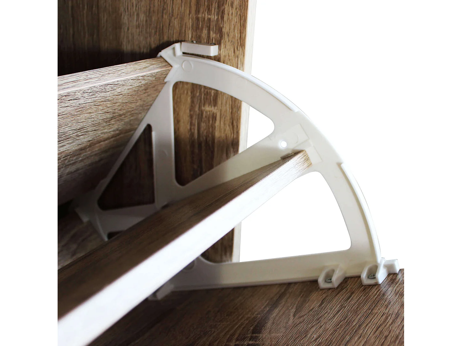 MilaniHome.it - Scarpiera Con 2 Ante In Legno Di Design Porta Scarpe Di Alta Qualità, Cm 60x24x80 H Colore: Marronedi coloreMarrone