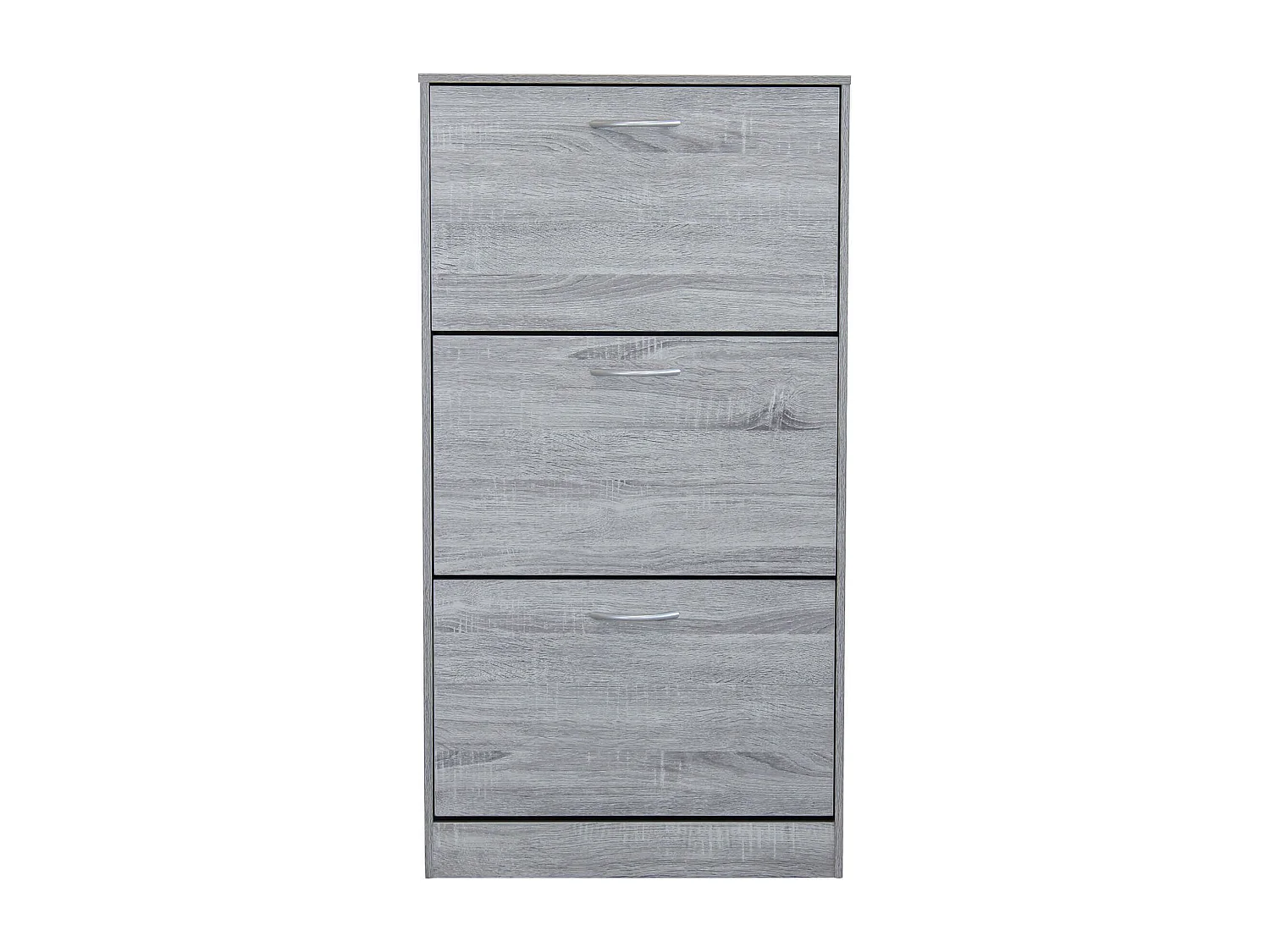 MilaniHome.it - Scarpiera Con 3 Ante In Legno Di Design Porta Scarpe Di Alta Qualità, Cm 60x24x115 H Colore: Grigio chiarodi coloreGrigio chiaro
