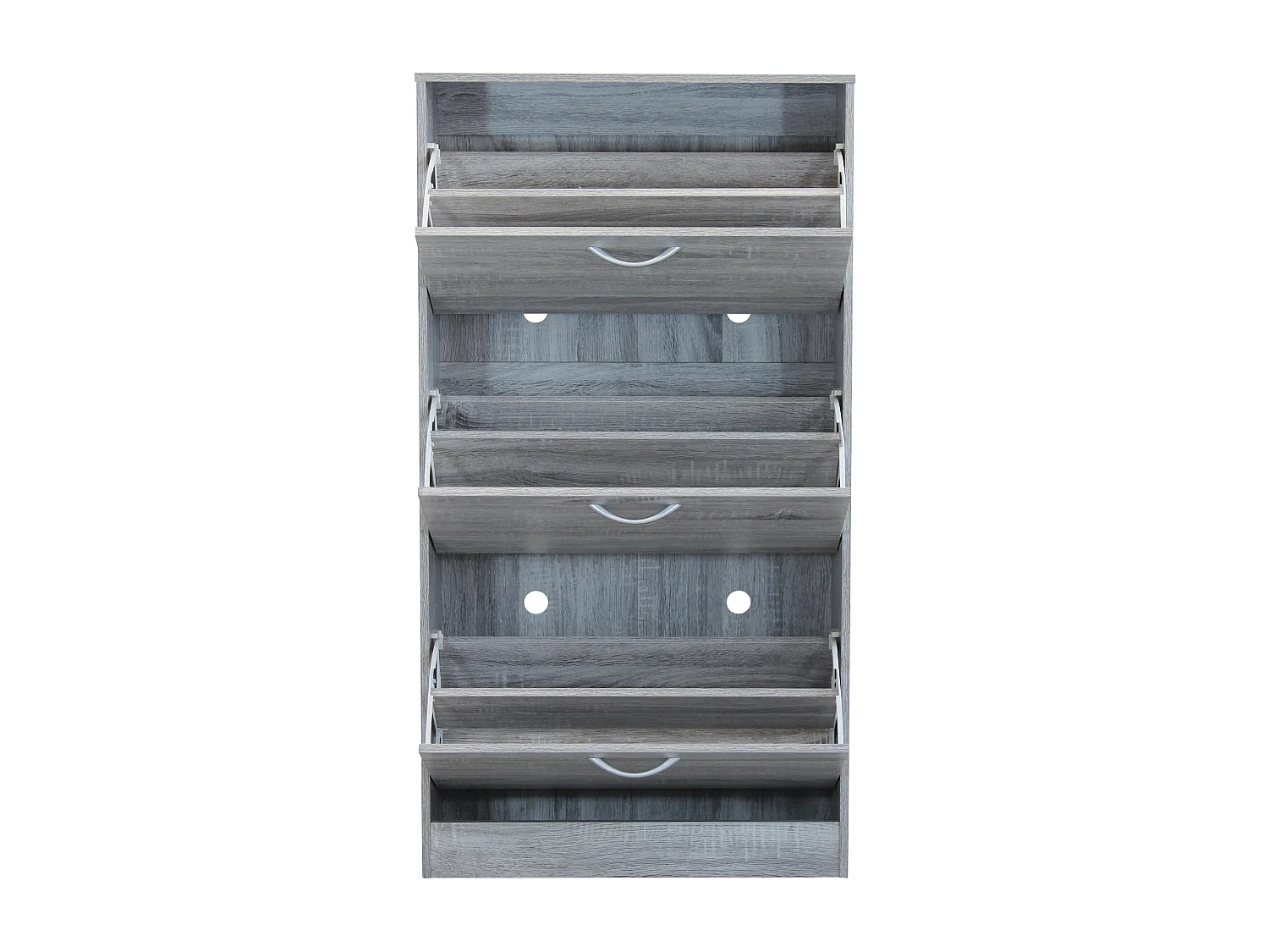 MilaniHome.it - Scarpiera Con 3 Ante In Legno Di Design Porta Scarpe Di Alta Qualità, Cm 60x24x115 H Colore: Grigio chiarodi coloreGrigio chiaro