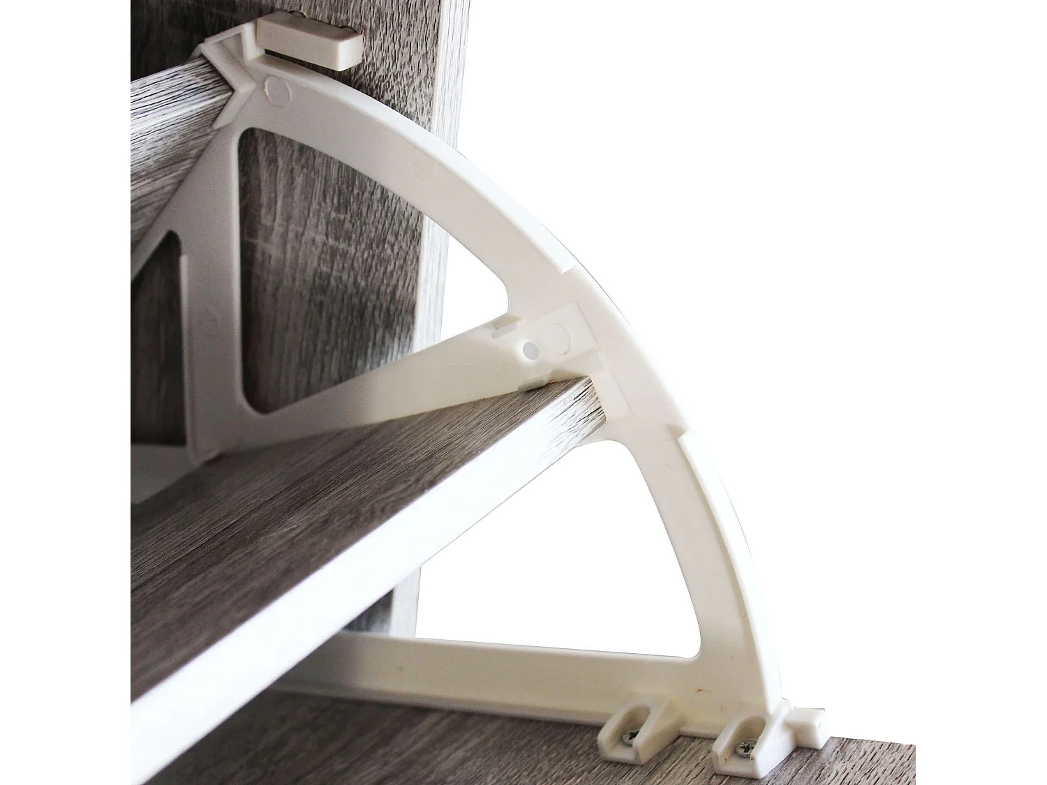 MilaniHome.it - Scarpiera Con 3 Ante In Legno Di Design Porta Scarpe Di Alta Qualità, Cm 60x24x115 H Colore: Grigio chiarodi coloreGrigio chiaro