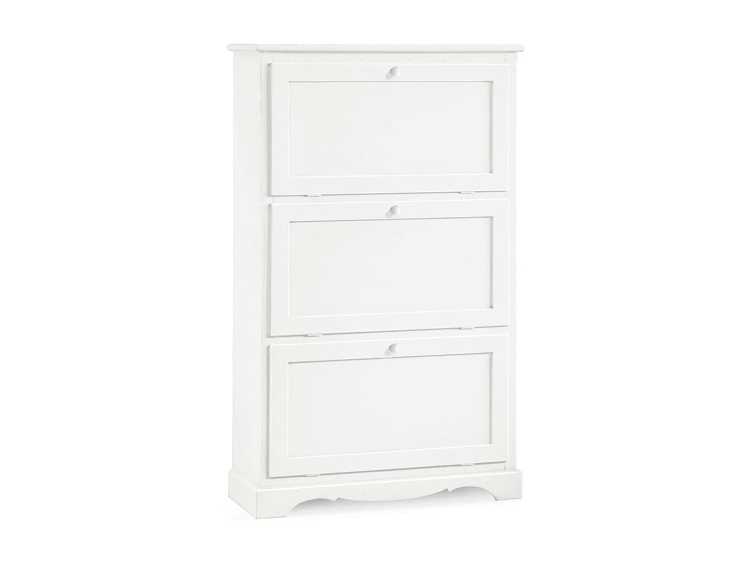 MilaniHome.it - Scarpiera 79x30x130 Bianca Per Interno Ingresso Arte Povera Massello Colore: Biancodi coloreBianco