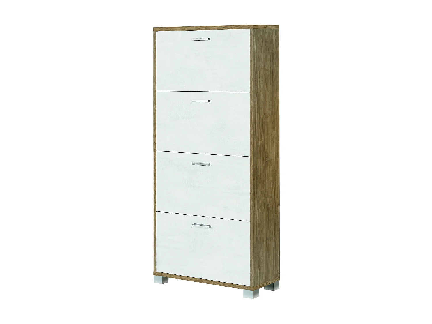MilaniHome.it - scarpiera a 4 ante di design moderno cm 70 l x 29 p x 154 hdi coloreBianco
