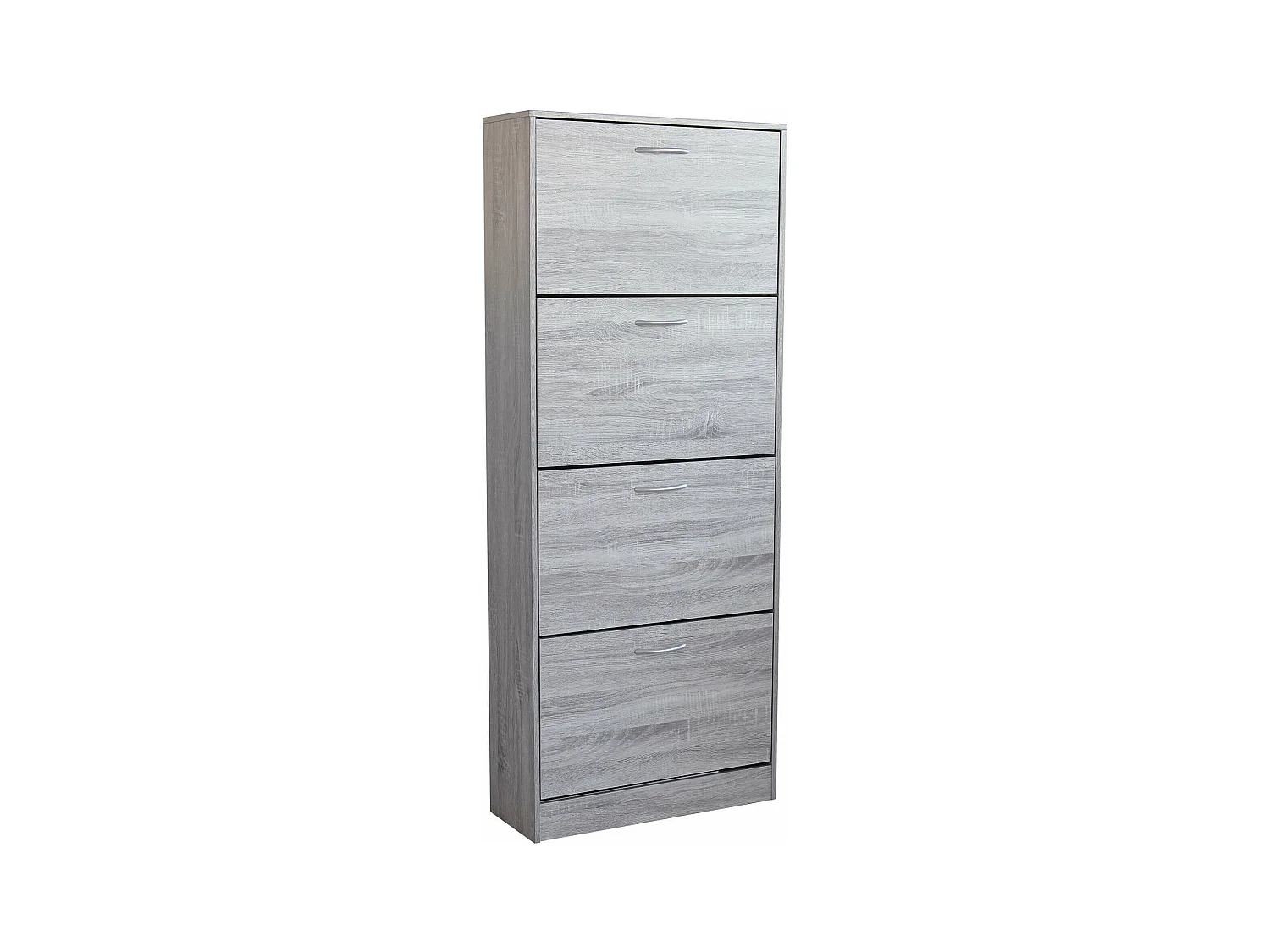 MilaniHome.it - Scarpiera Con 4 Ante In Legno Di Design Porta Scarpe Di Alta Qualità, Cm 60x24x150 H Colore: Grigio chiarodi coloreGrigio chiaro