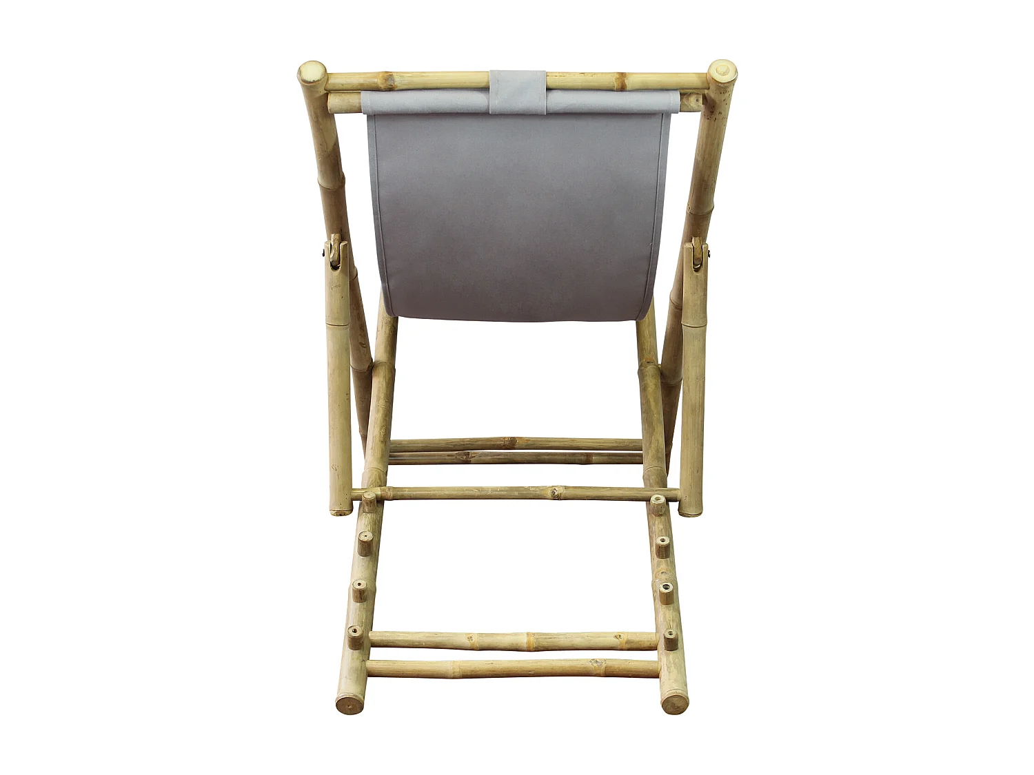 MilaniHome.it - sdraio da giardino in bamboo di design per esterno giardino cm 117 l x 60 p x 68 hdi coloreTortora