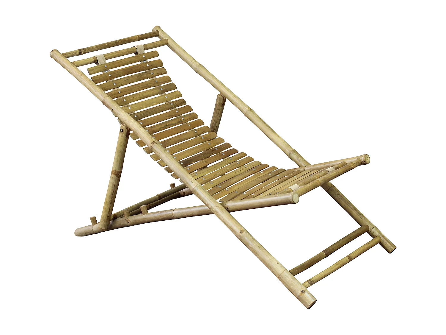 MilaniHome.it - sdraio da giardino in bamboo di design per esterno giardino cm 117 l x 60 p x 68 hdi coloreMarrone