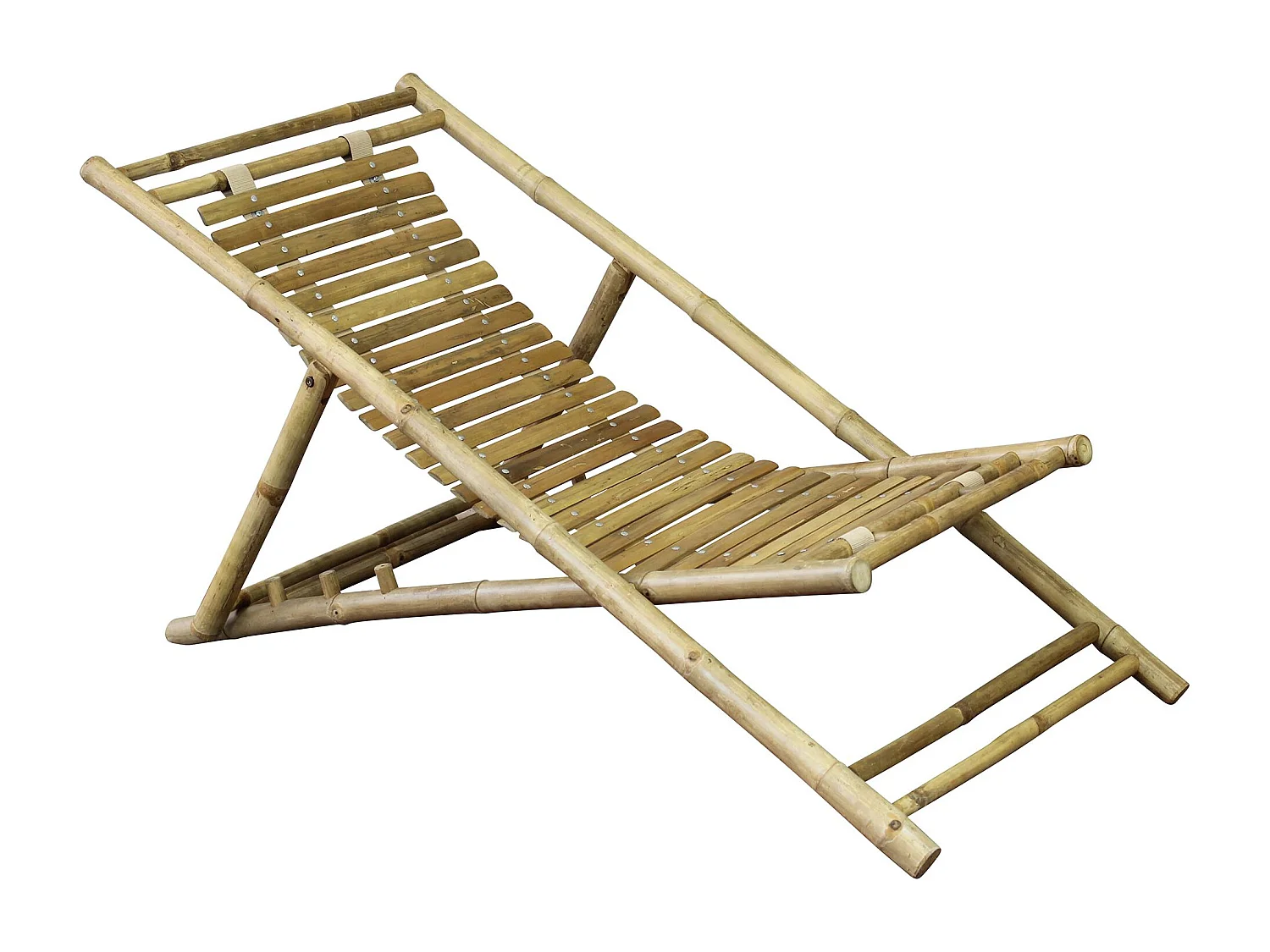 MilaniHome.it - sdraio da giardino in bamboo di design per esterno giardino cm 117 l x 60 p x 68 hdi coloreMarrone