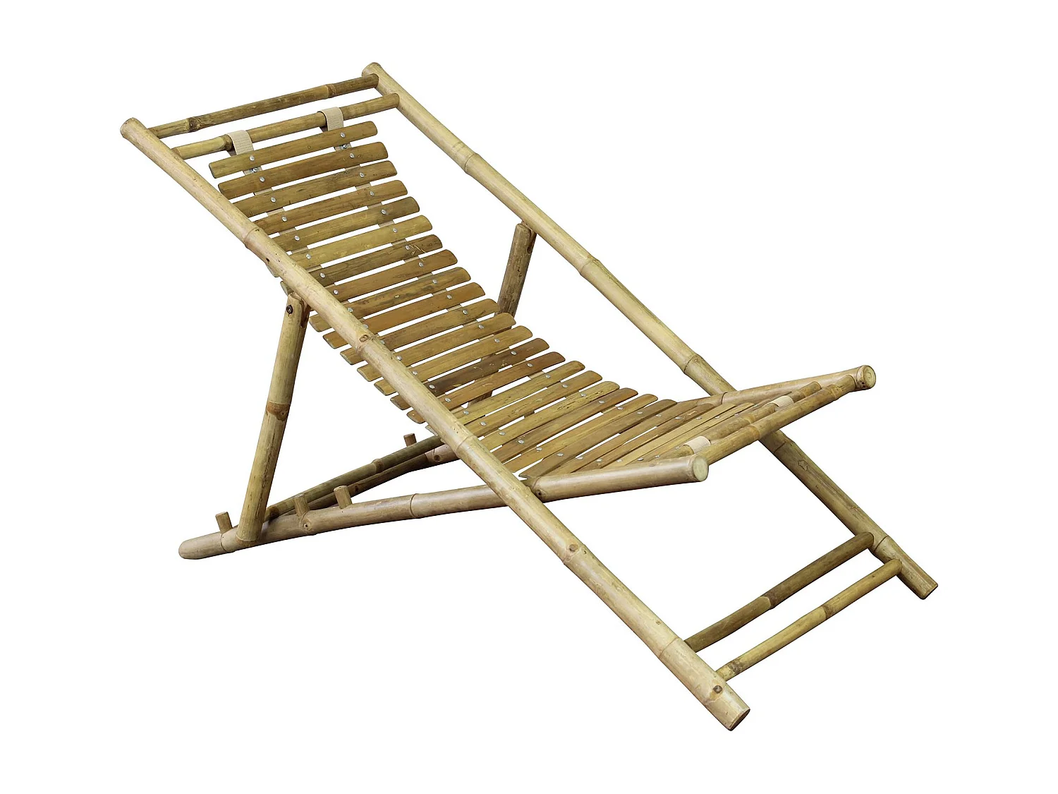 MilaniHome.it - sdraio da giardino in bamboo di design per esterno giardino cm 117 l x 60 p x 68 hdi coloreMarrone