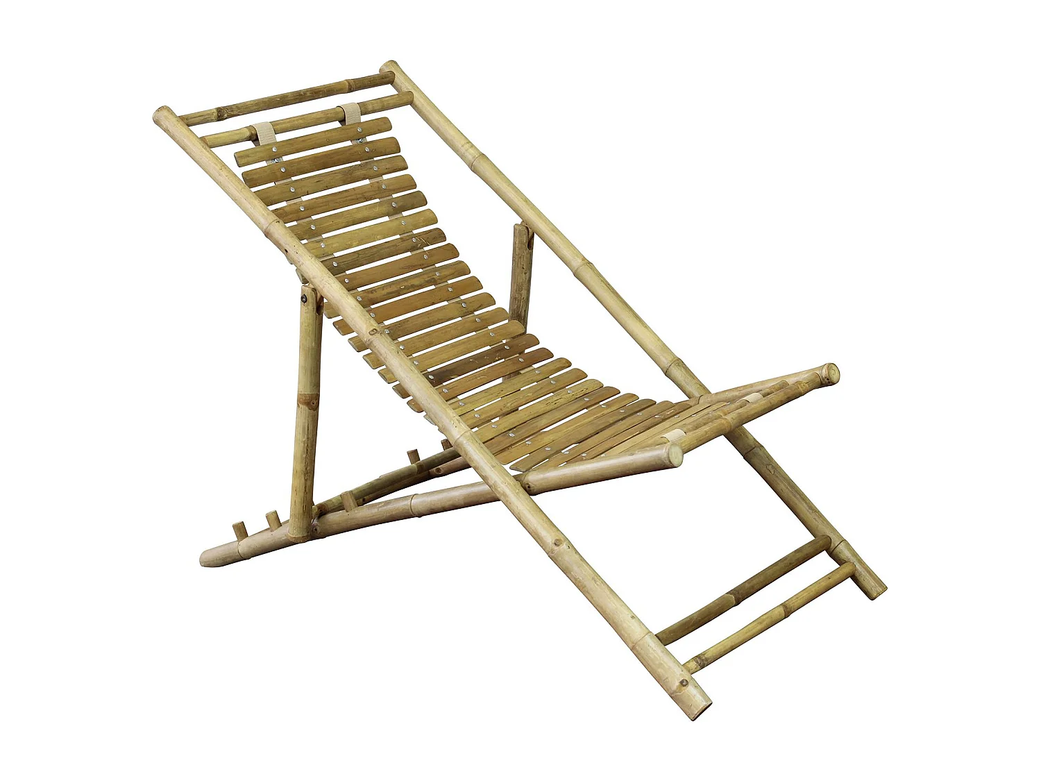 MilaniHome.it - sdraio da giardino in bamboo di design per esterno giardino cm 117 l x 60 p x 68 hdi coloreMarrone