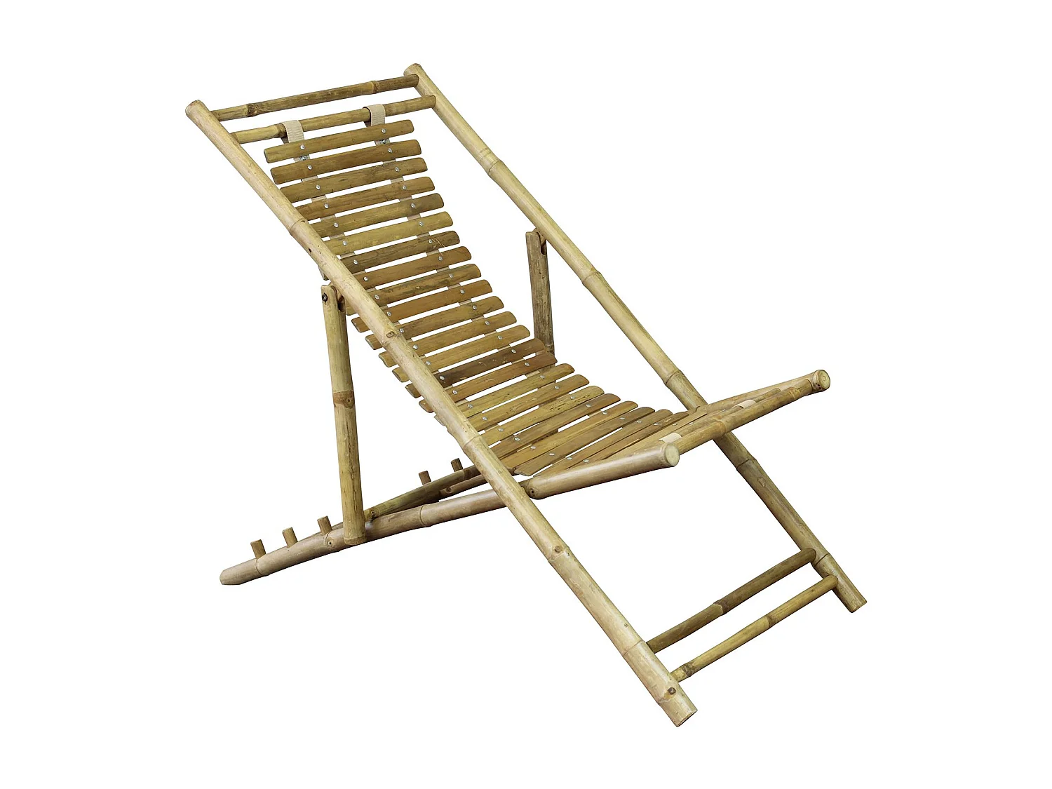 MilaniHome.it - sdraio da giardino in bamboo di design per esterno giardino cm 117 l x 60 p x 68 hdi coloreMarrone