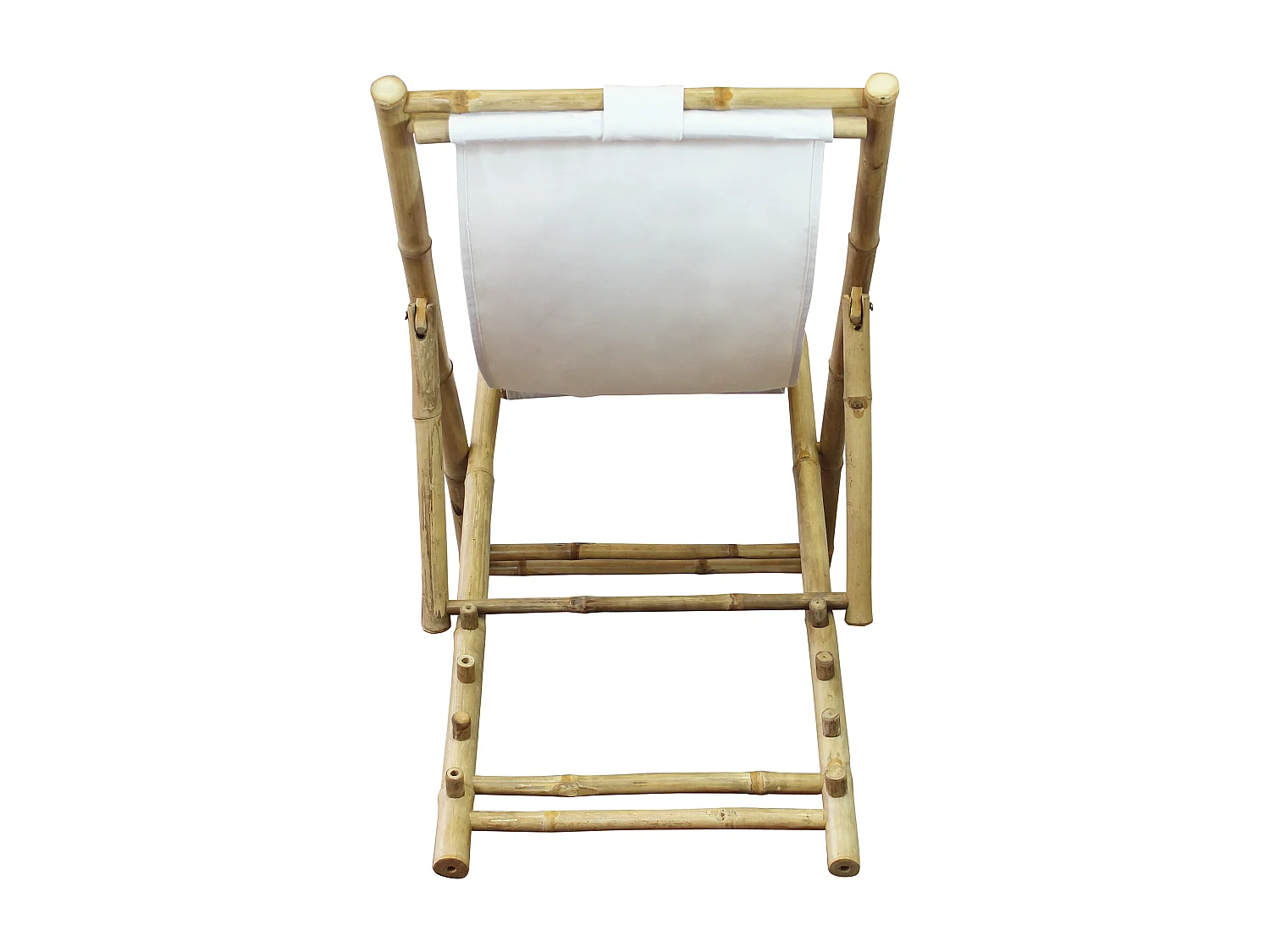 MilaniHome.it - sdraio da giardino in bamboo di design per esterno giardino cm 117 l x 60 p x 68 hdi coloreBianco