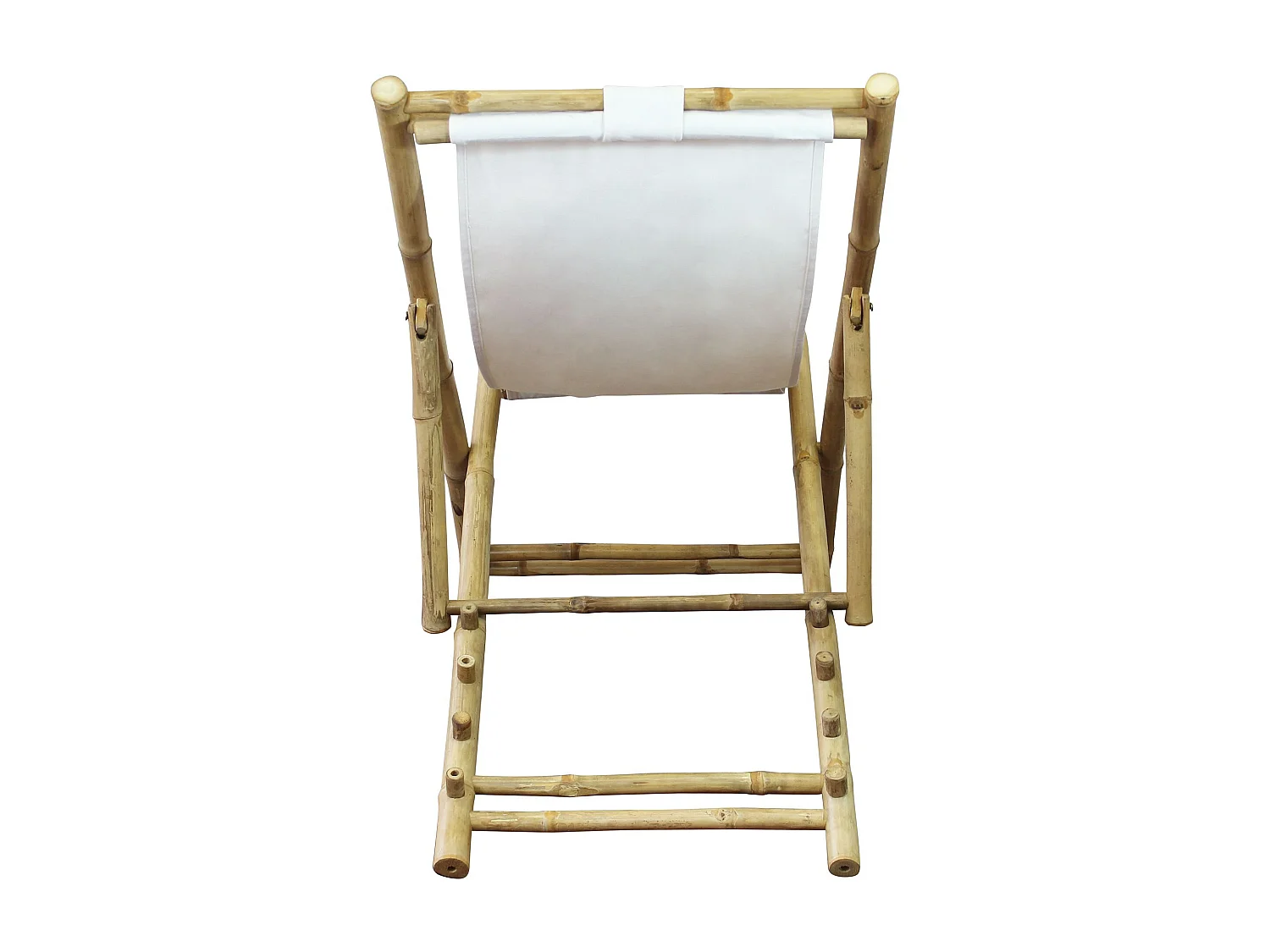 MilaniHome.it - sdraio da giardino in bamboo di design per esterno giardino cm 117 l x 60 p x 68 hdi coloreBianco