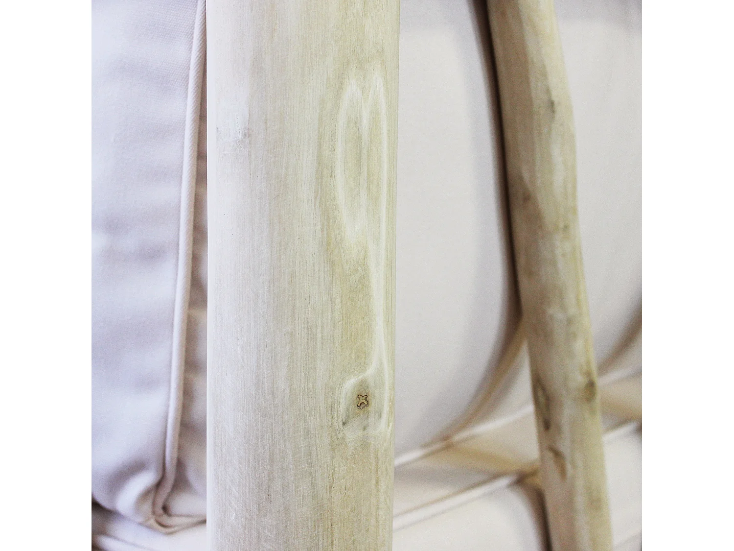 MilaniHome.it - divano da 2 posti da esterno in teak di design per esterno giardino cm 131,5 l x 92 p x 77 hdi coloreBianco