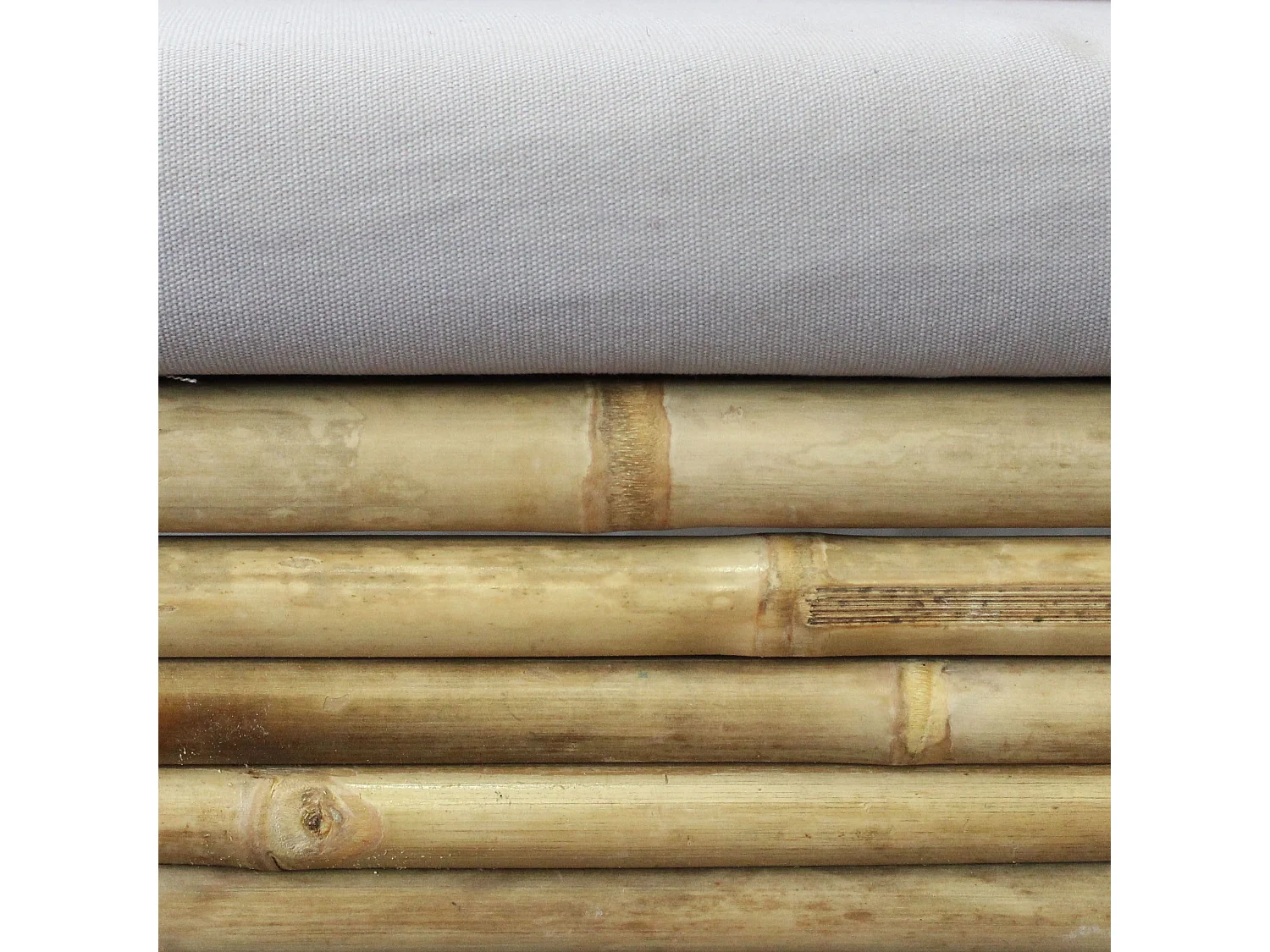 MilaniHome.it - divano da giardino in bamboo di design per esterno giardino cm 195 l x 67 p x 80 hdi coloreGrigio