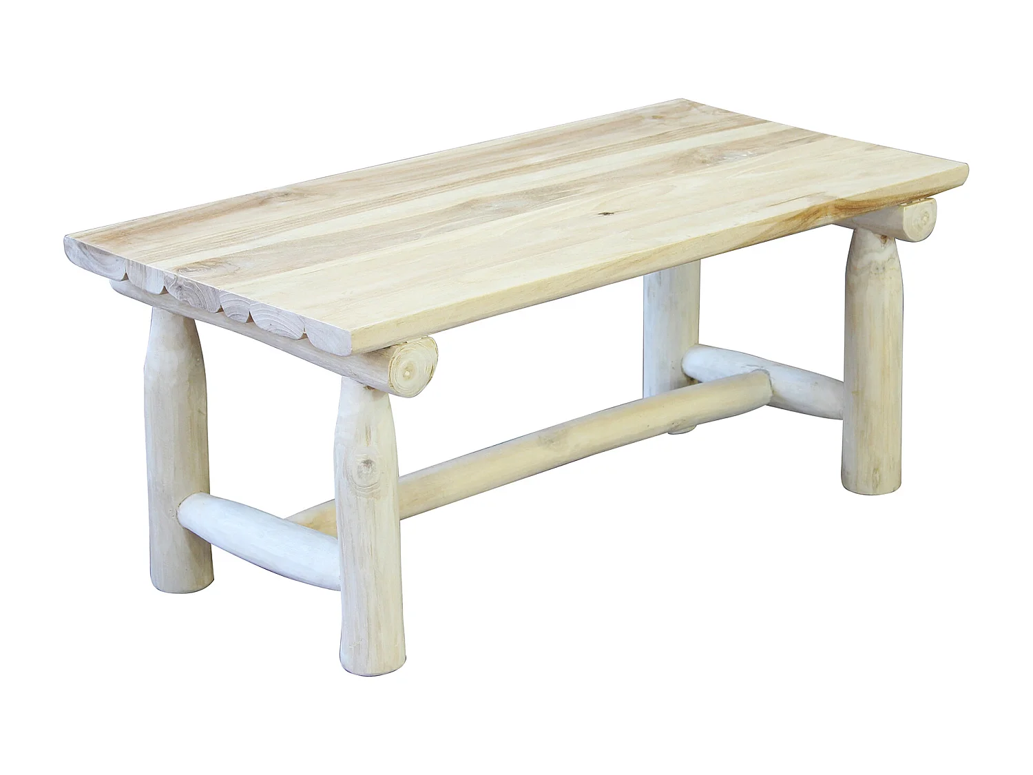 MilaniHome.it - tavolino da esterno in teak di design per esterno giardino cm 90 l x 44 p x 37 hdi coloreBeige