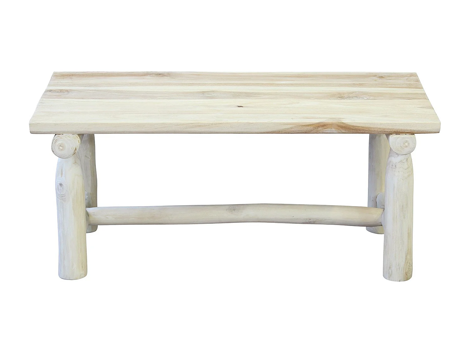 MilaniHome.it - tavolino da esterno in teak di design per esterno giardino cm 90 l x 44 p x 37 hdi coloreBeige