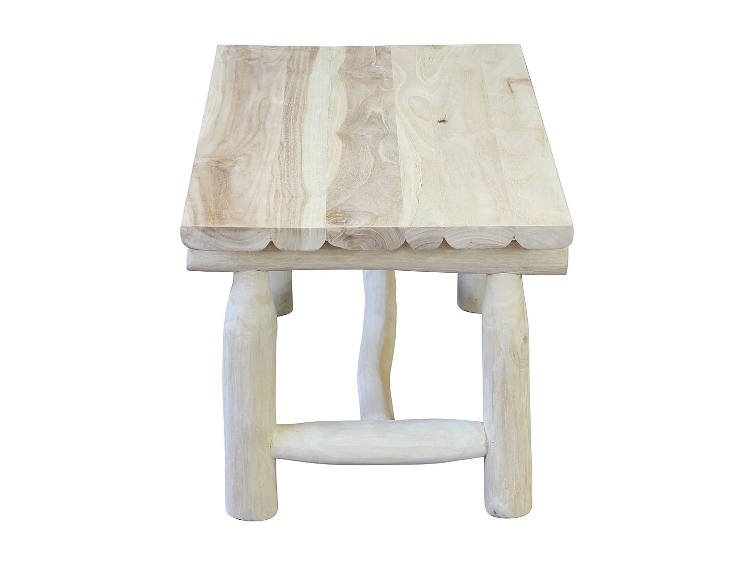 MilaniHome.it - tavolino da esterno in teak di design per esterno giardino cm 90 l x 44 p x 37 hdi coloreBeige