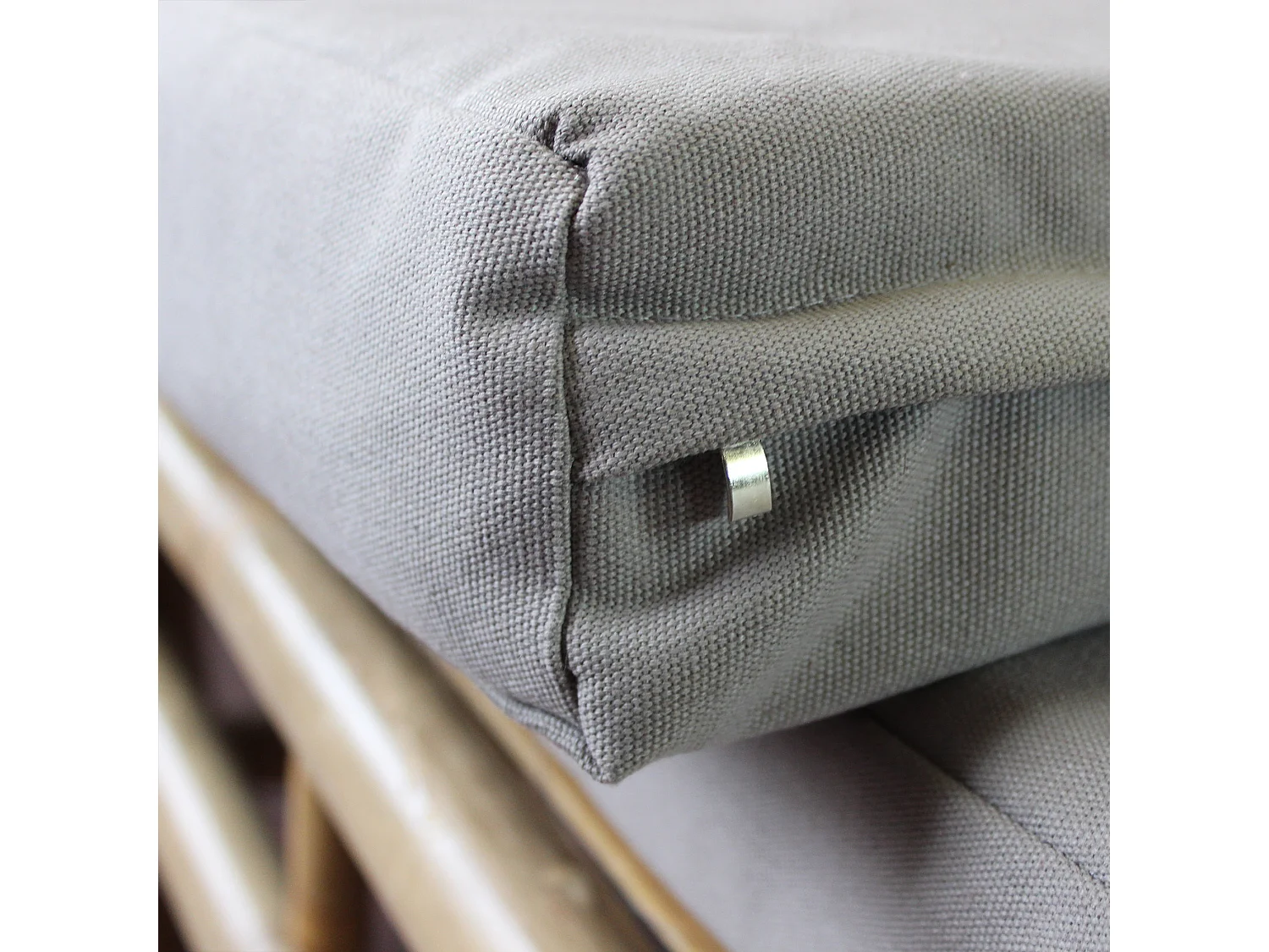 MilaniHome.it - letto da giardino in bamboo di design per esterno giardino cm 150 l x 210 p x 36 hdi coloreGrigio