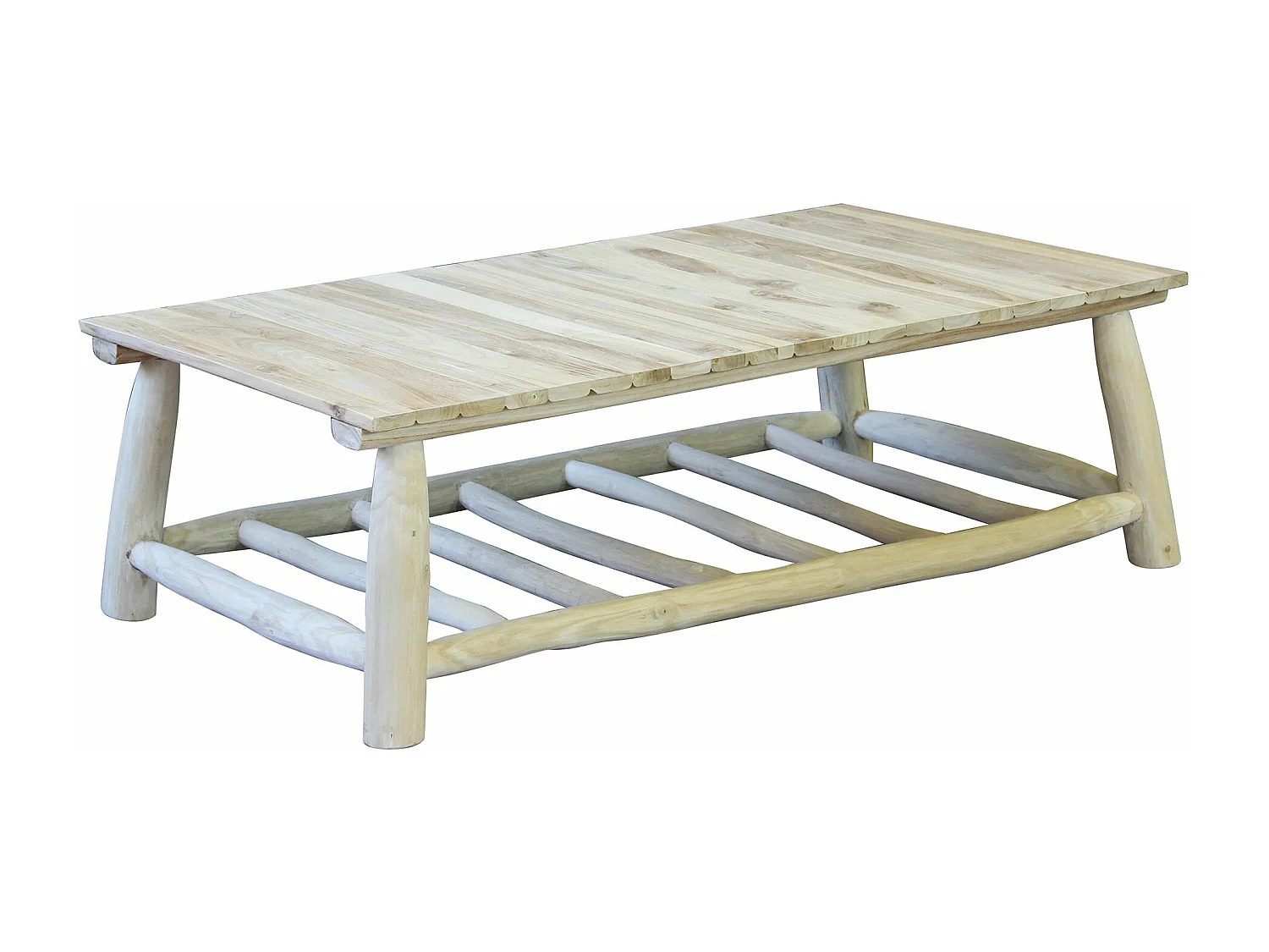 MilaniHome.it - tavolino in teak per salotto da esterno di design per esterno giardino cm 120 l x 70 p x 38 hdi coloreBeige