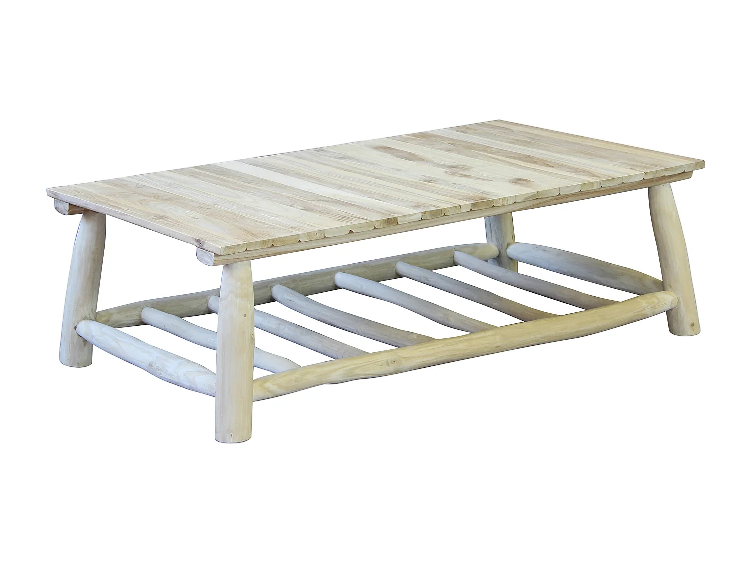 MilaniHome.it - tavolino in teak per salotto da esterno di design per esterno giardino cm 120 l x 70 p x 38 hdi coloreBeige