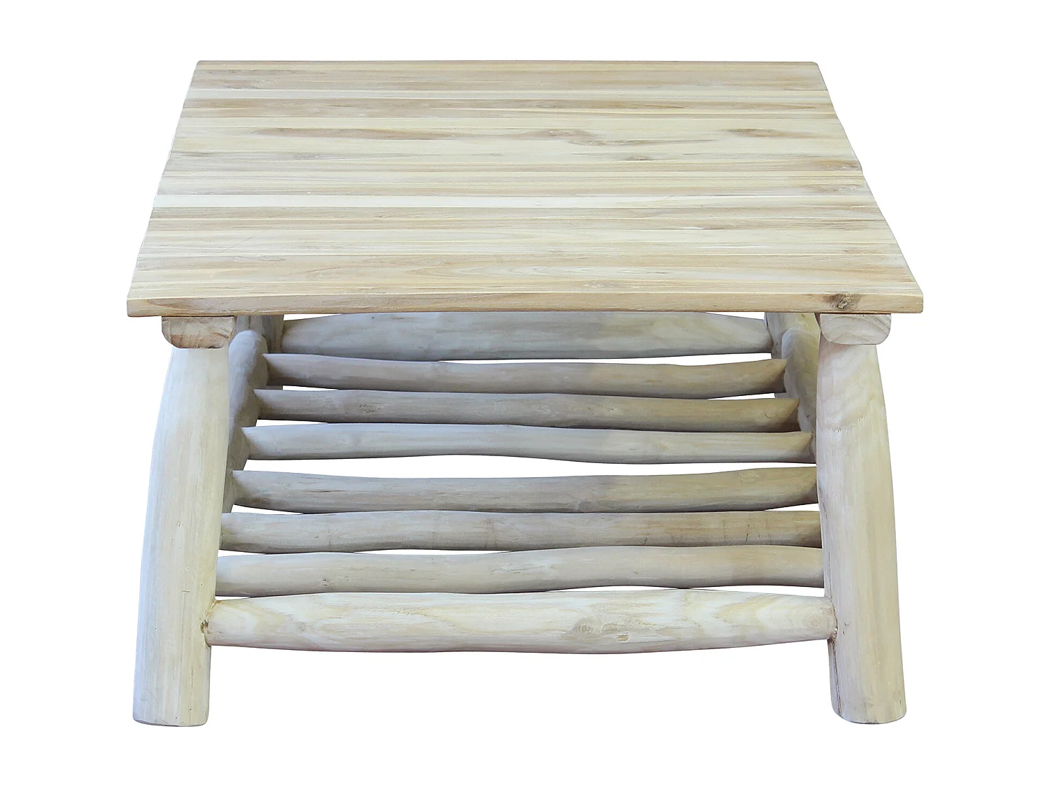 MilaniHome.it - tavolino in teak per salotto da esterno di design per esterno giardino cm 120 l x 70 p x 38 hdi coloreBeige