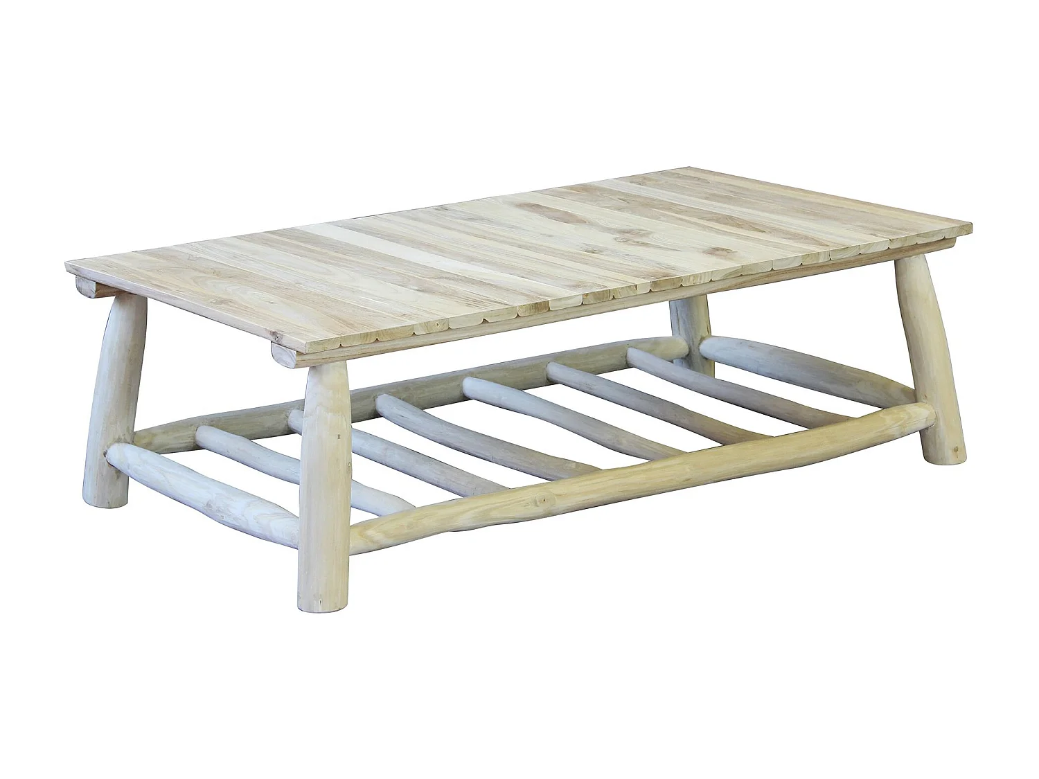 MilaniHome.it - tavolino in teak per salotto da esterno di design per esterno giardino cm 120 l x 70 p x 38 hdi coloreBeige