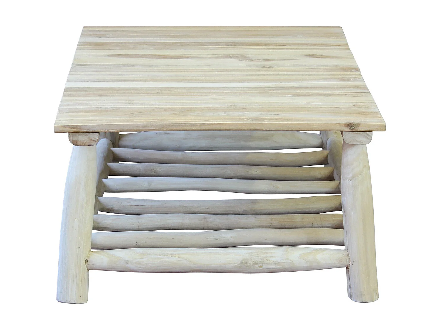 MilaniHome.it - tavolino in teak per salotto da esterno di design per esterno giardino cm 120 l x 70 p x 38 hdi coloreBeige