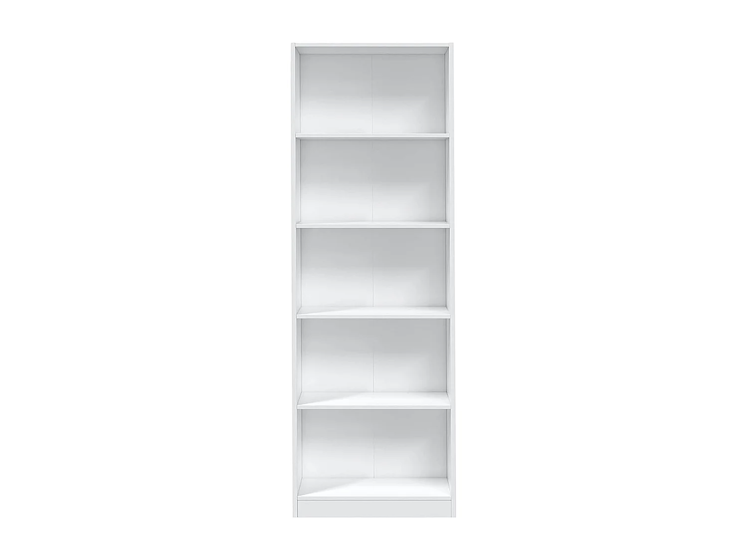 Étagère murale avec 5 Cases couleur Blanc Artic - Longueur 52 x Hauteur 180 x Profondeur 25 cm