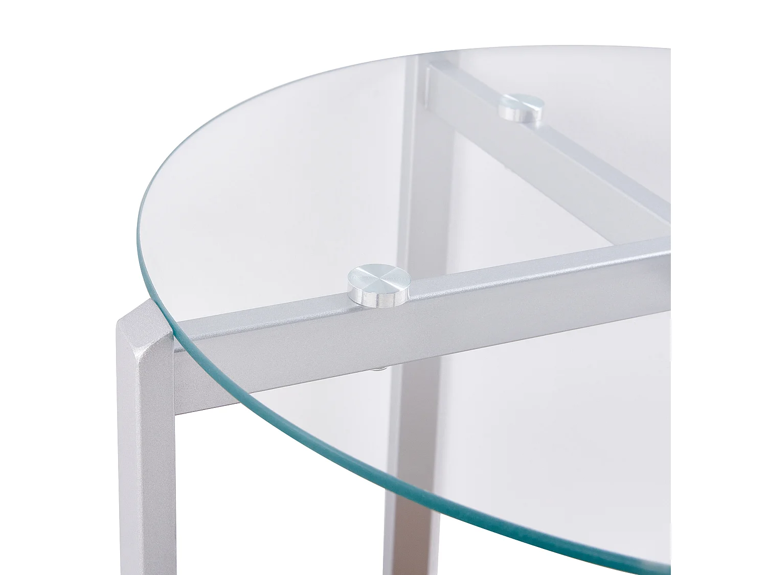 Table d'appoint LOVELL Verre de sécurité Argenté