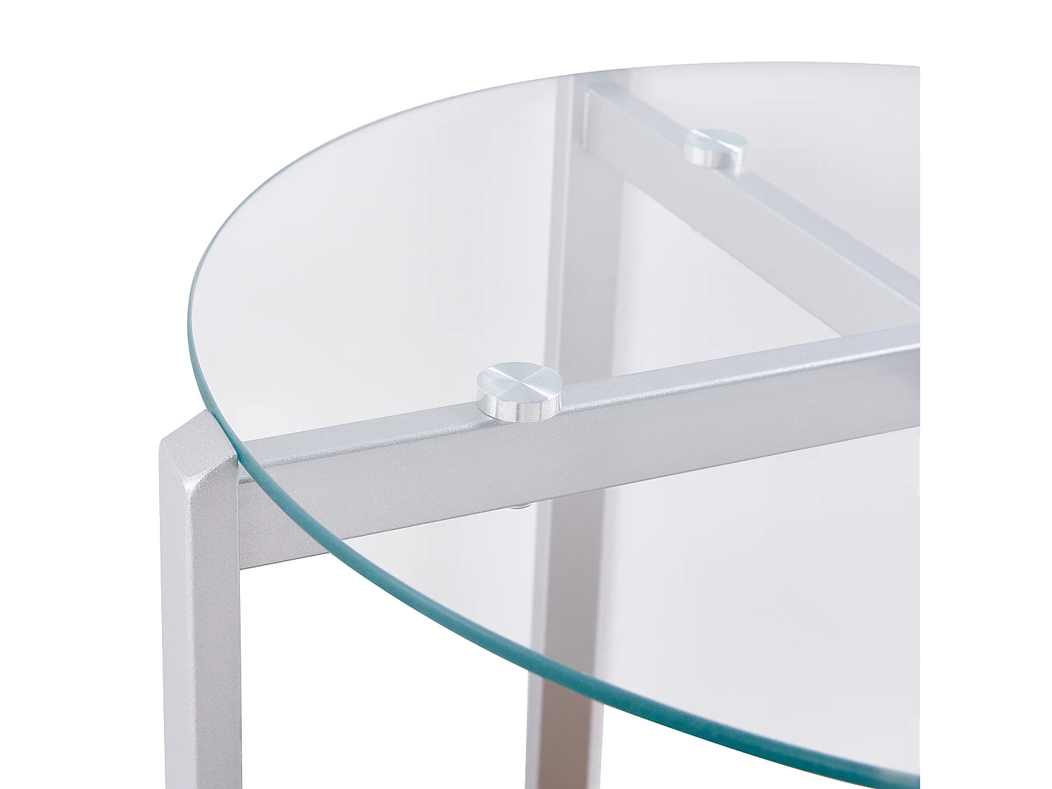 Tavolino LOVELL Vetro temperato Argento