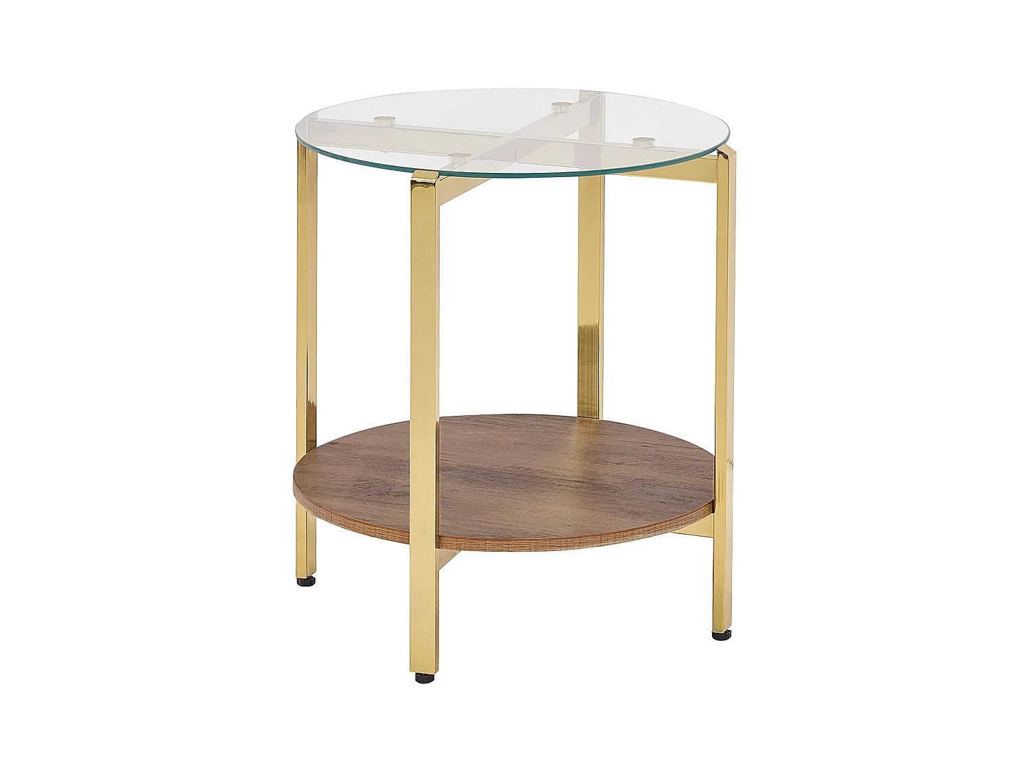 Table d'appoint LOVELL Verre de sécurité Doré