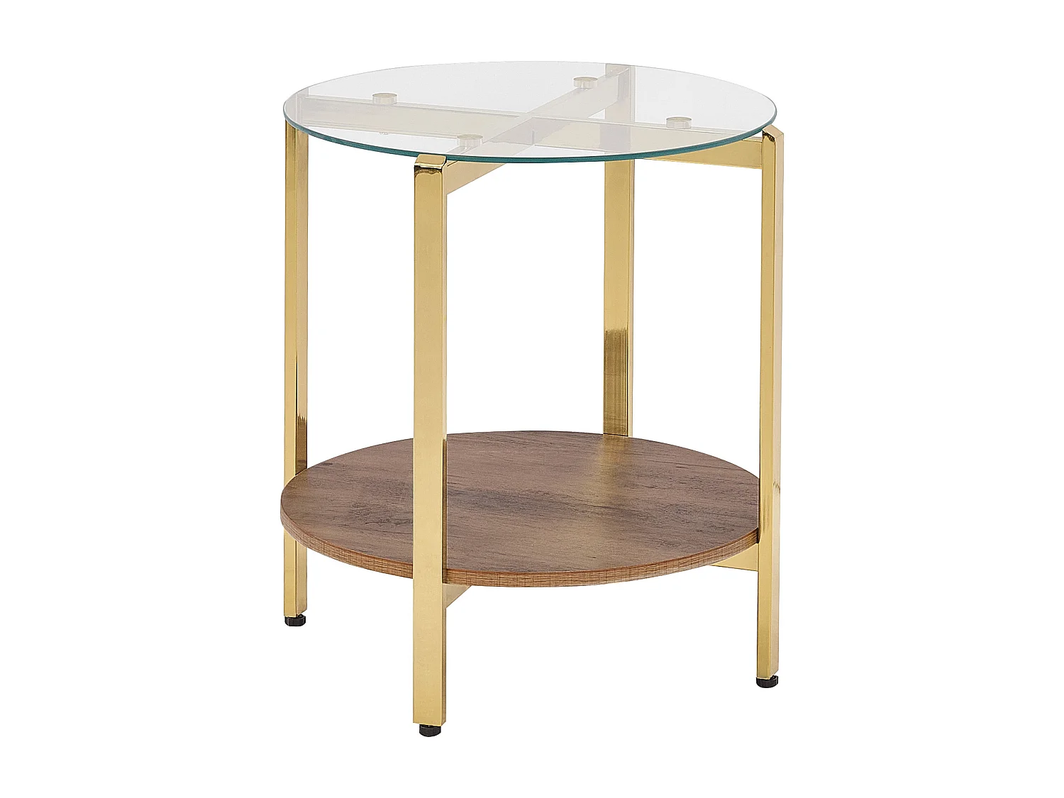 Beistelltisch LOVELL Sicherheitsglas Gold