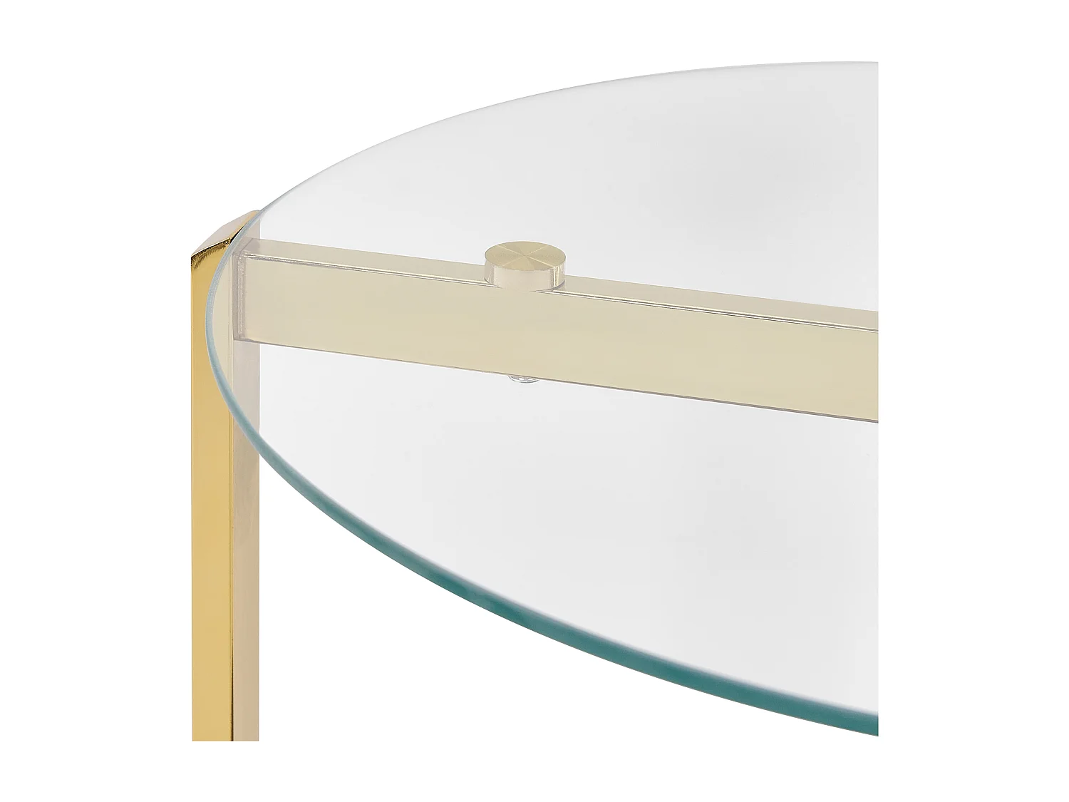 Table d'appoint LOVELL Verre de sécurité Doré