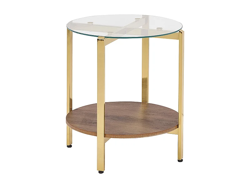 Tavolino LOVELL Vetro temperato Oro