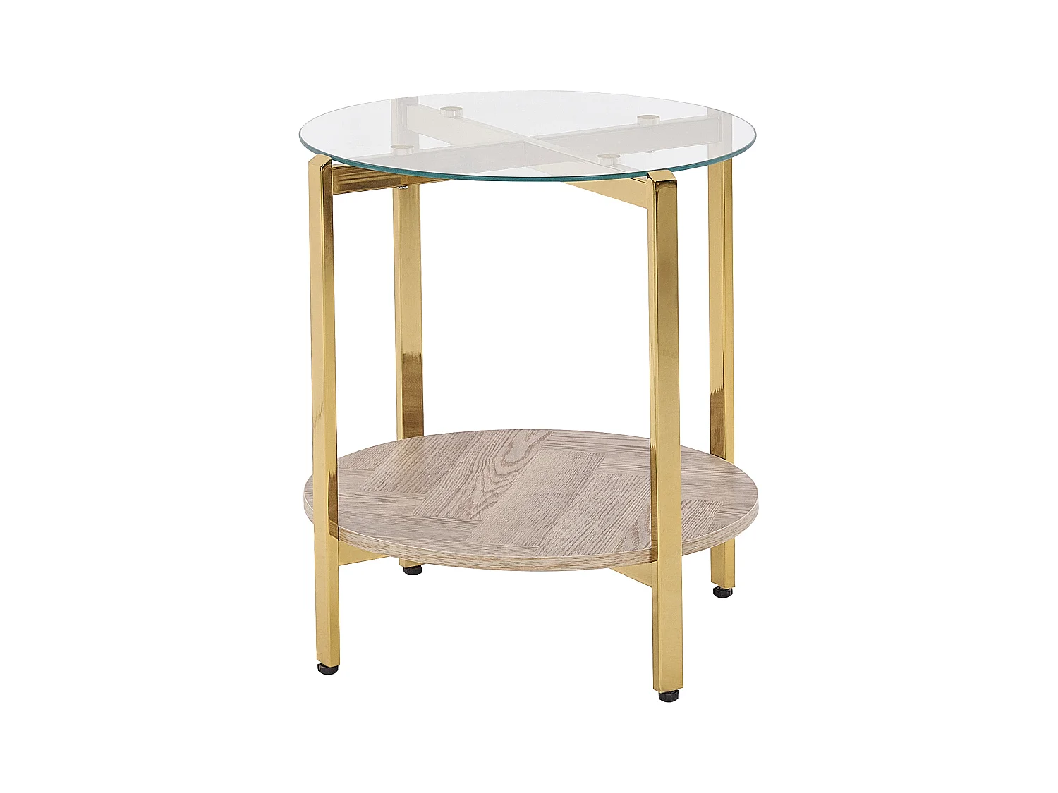 Table d'appoint LOVELL Verre de sécurité Doré