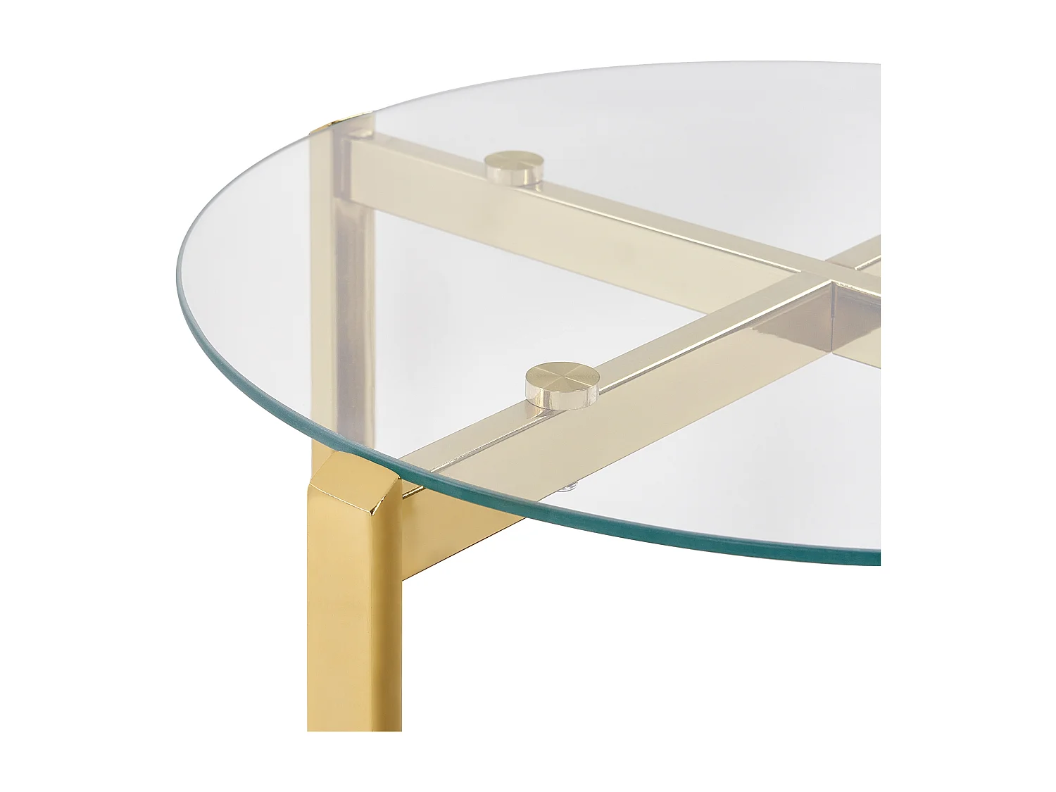 Beistelltisch LOVELL Sicherheitsglas Gold