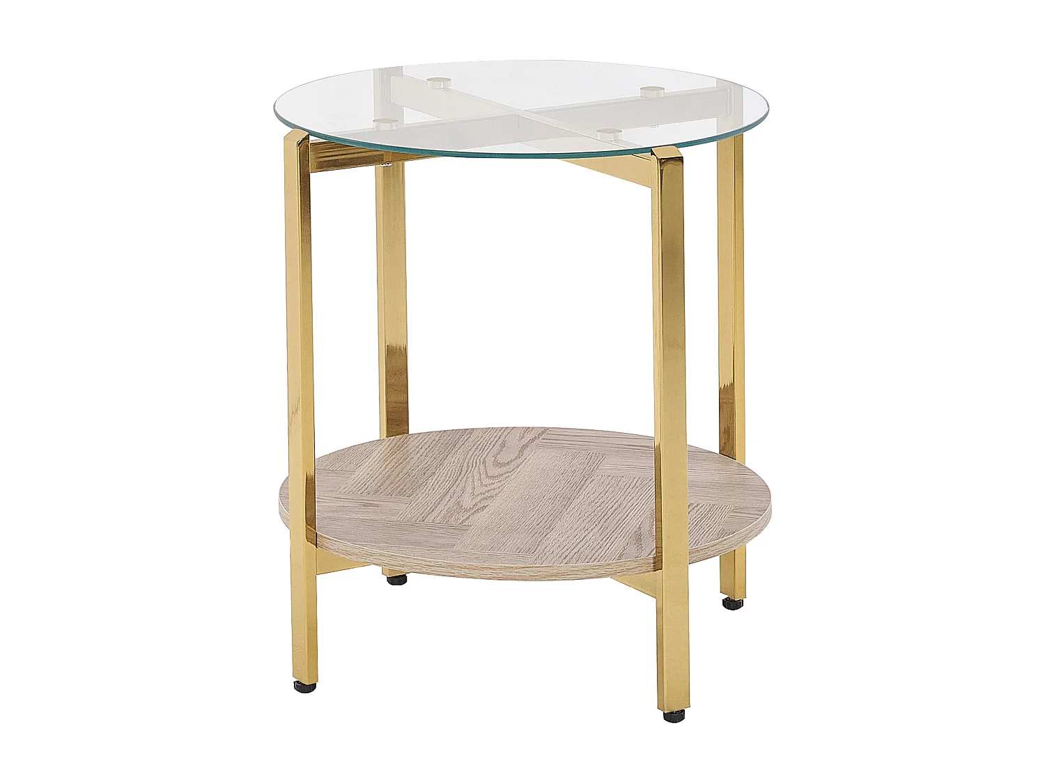 Bijzettafel LOVELL Veiligheidsglas Goud