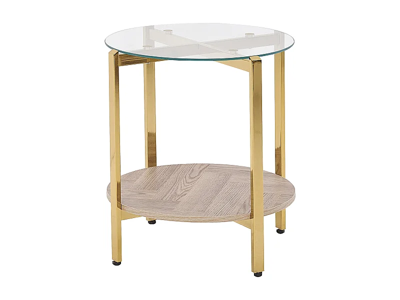 Mesa de apoio LOVELL Vidro de segurança (temperado) Dourado