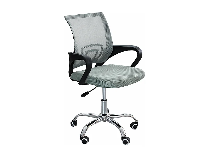 MilaniHome.it - sedia da ufficio ergonomica con poggiatesta e supporto lombare sedia da lavoro girevole regolabiledi coloreGrigio chiaro