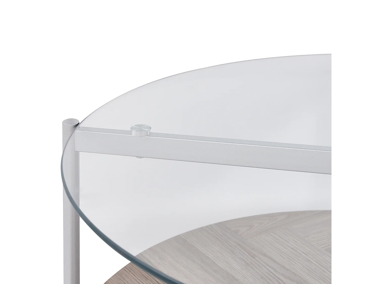 Couchtisch LOVELL Sicherheitsglas Silber