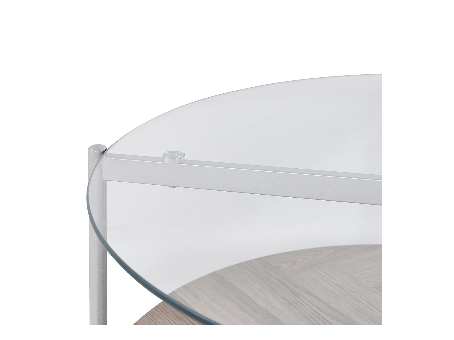 Salontafel LOVELL Veiligheidsglas Zilver