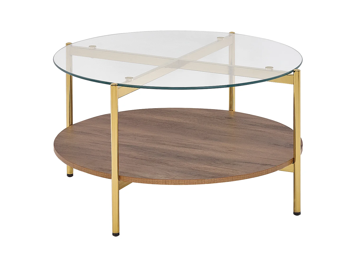 Table basse LOVELL Verre de sécurité Doré