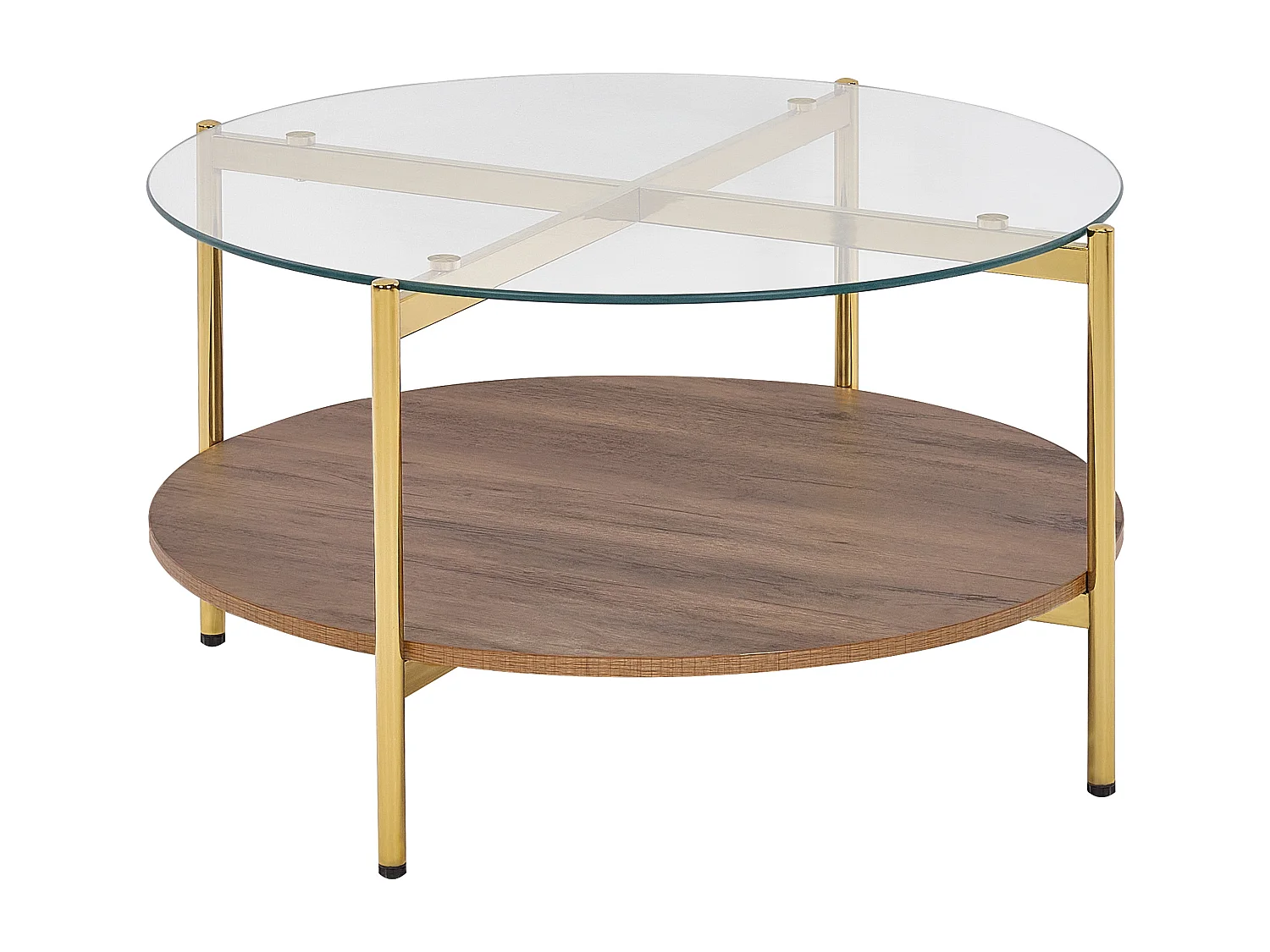 Table basse LOVELL Verre de sécurité Doré