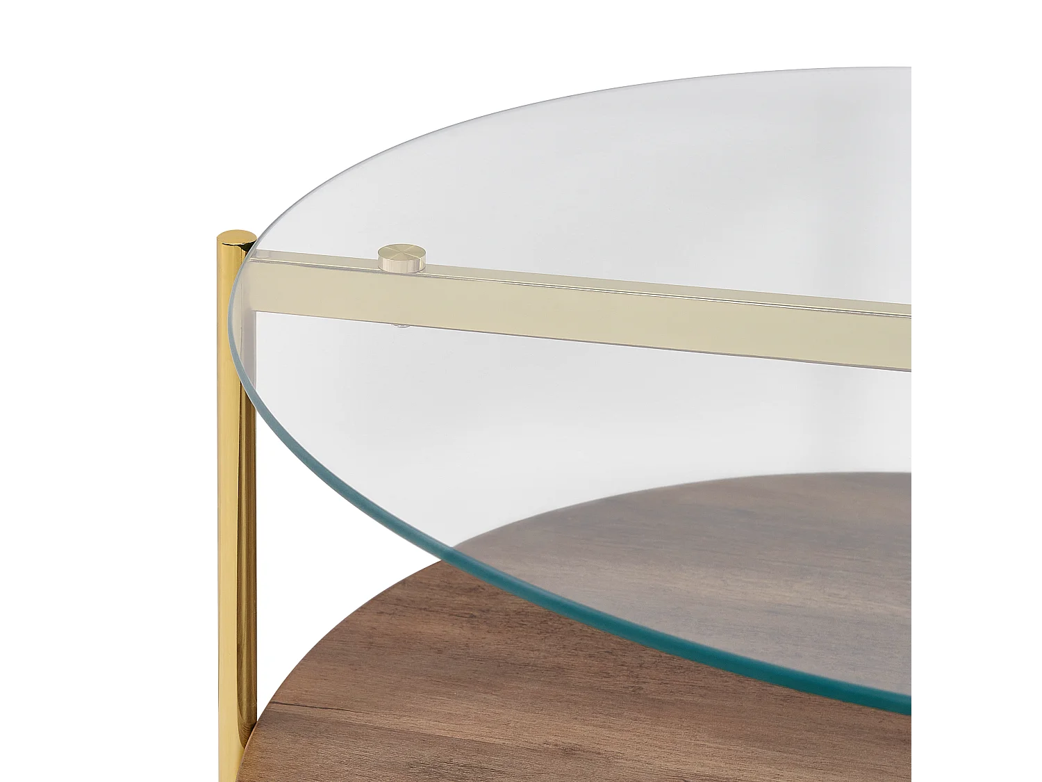 Tavolino da caffè LOVELL Vetro temperato Oro