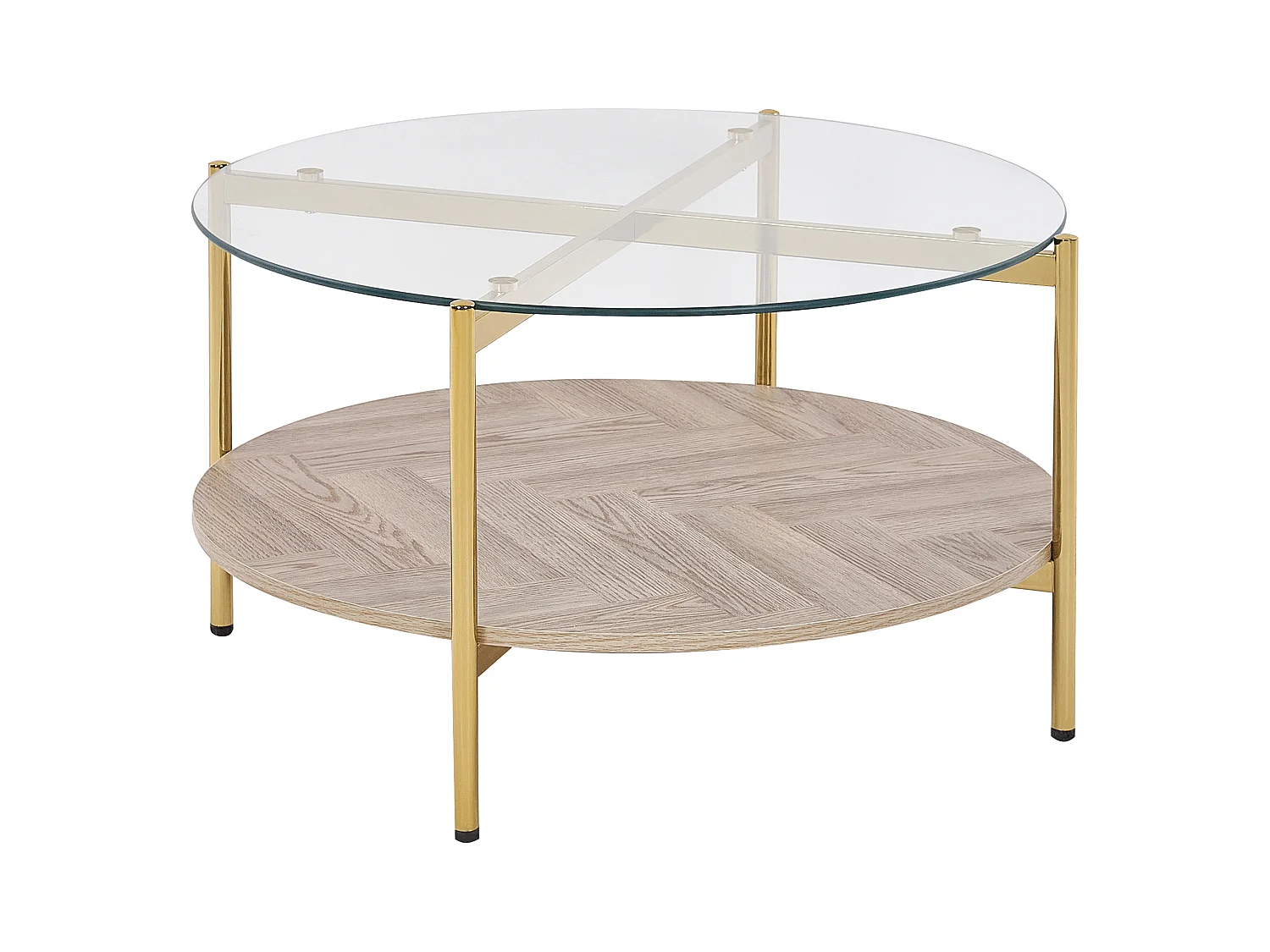 Table basse LOVELL Verre de sécurité Doré