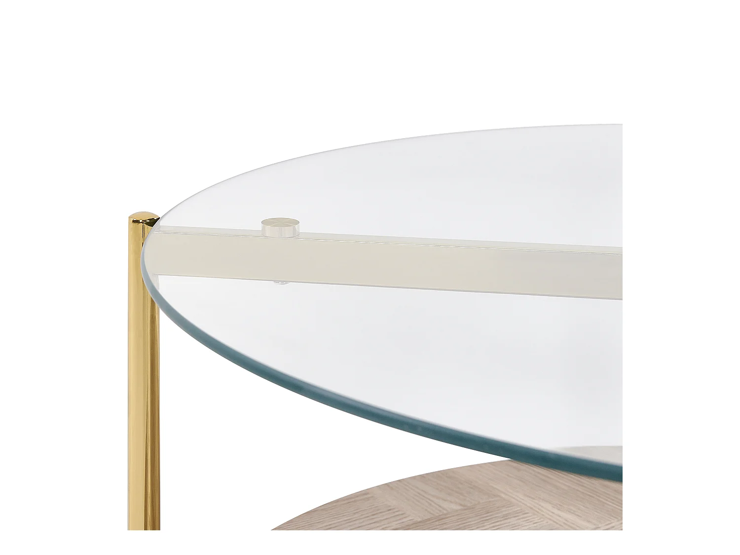 Mesa de centro LOVELL Vidrio templado Dorado