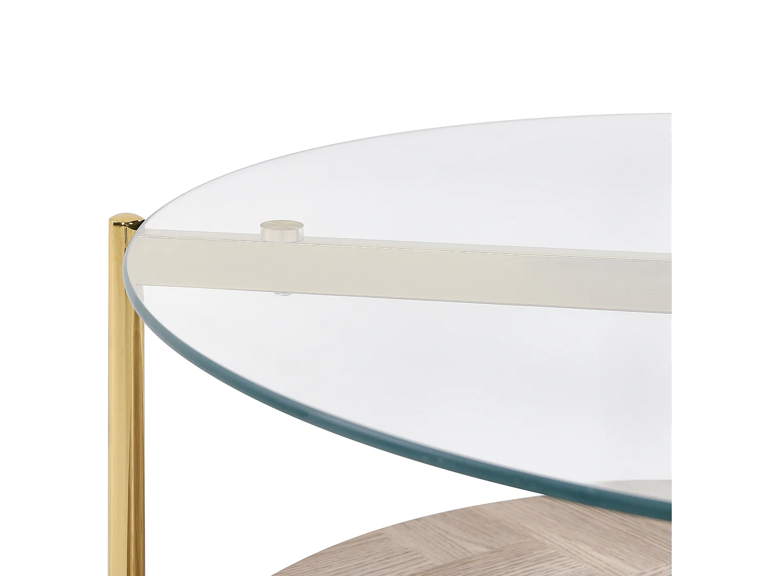 Tavolino da caffè LOVELL Vetro temperato Oro