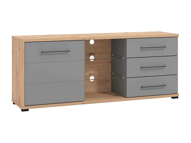 porta tv un anta tre cassetti moderno minimal in legno di design moderno industrial cm 161,5 x 40 x 65 h