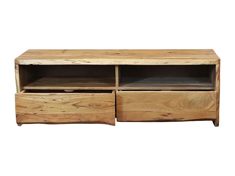 MilaniHome.it - porta TV in legno massiccio di design moderno industrial cm 120 x 40 x 40 hdi coloreMarrone